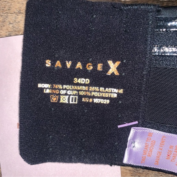 Savage x Fenty Push Up Bra 34E(34DD) Black New With Tags - Picture 7 of 11
